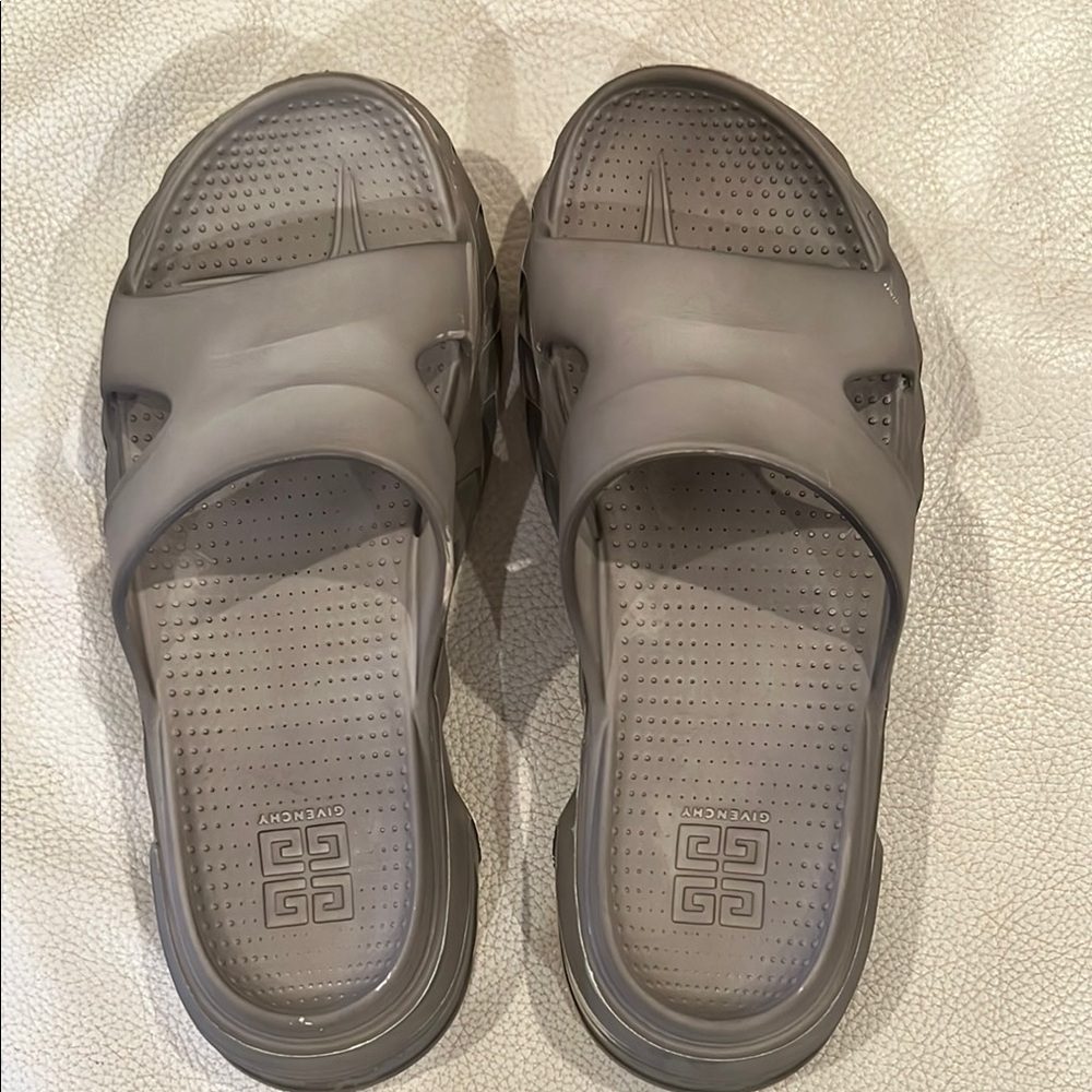 Givenchy Taupe Slide Sandals